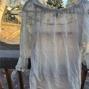 Calstyle White Sheer Top